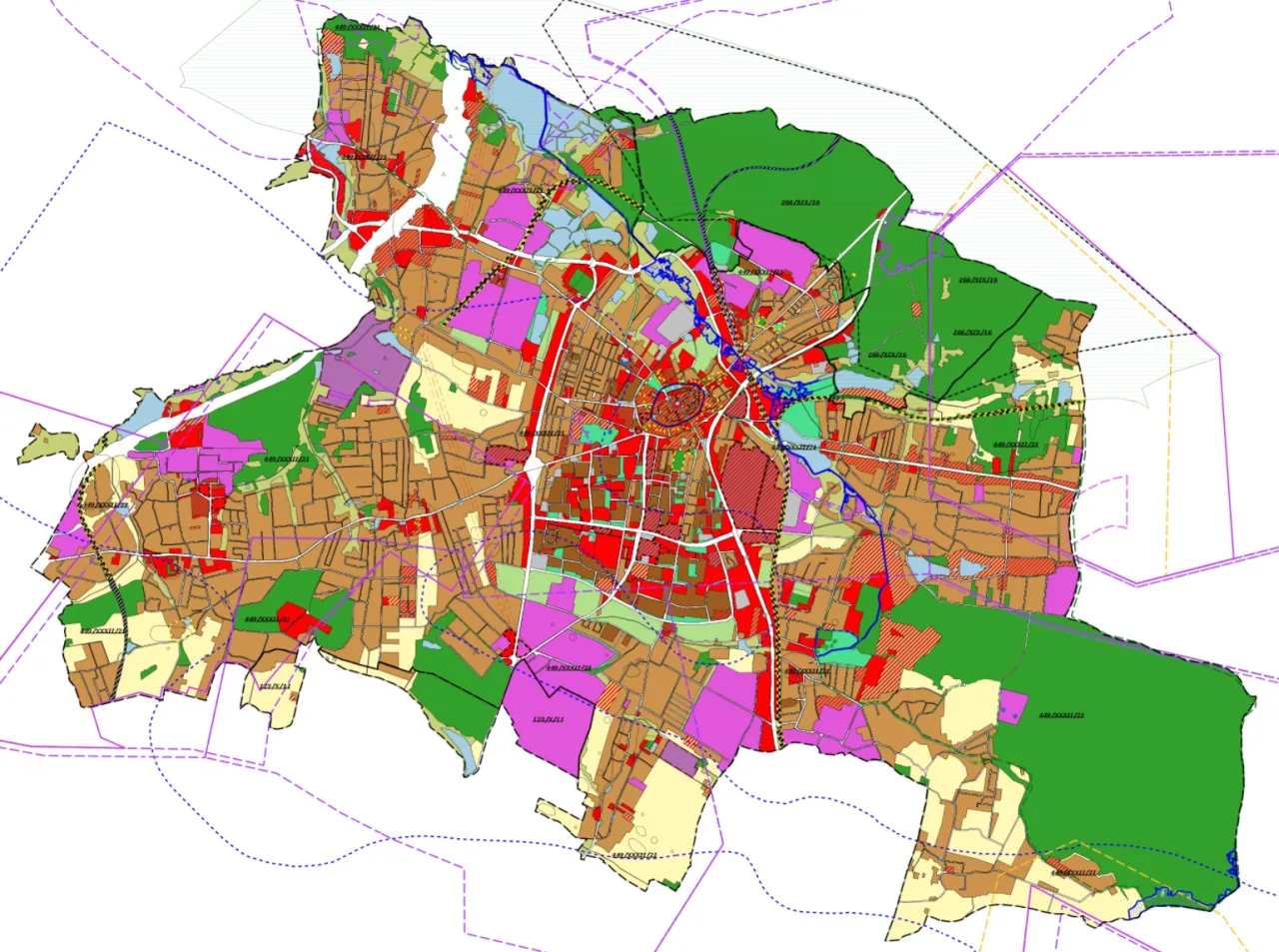 Mapa z planem zagospodarowania przestrzennego