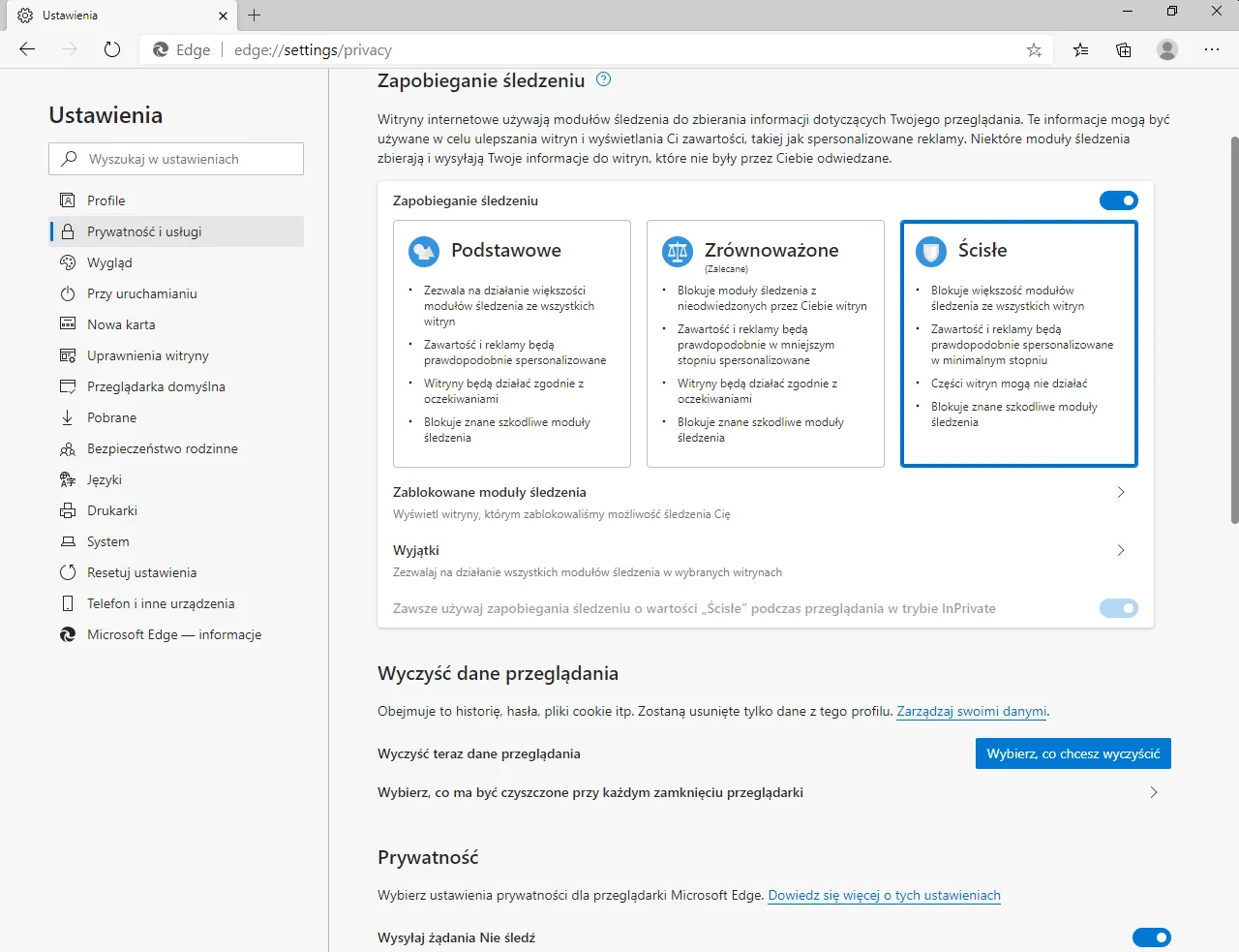 Ustawienia prywatności w przeglądarce Edge. Dowiedz się, jak ustawić przeglądarkę w telefonie, aby chronić swoją prywatność.