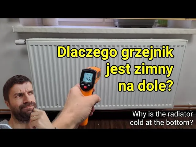 zimny d&oacute;ł grzejnika ciepła g&oacute;ra