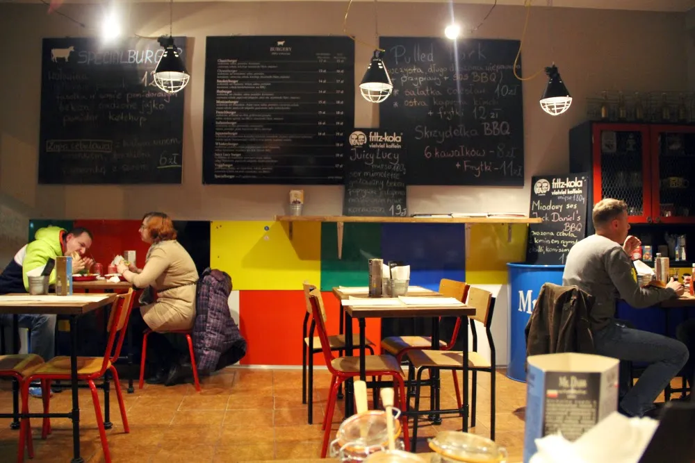 Burger & Co Kielce wnętrze restauracji