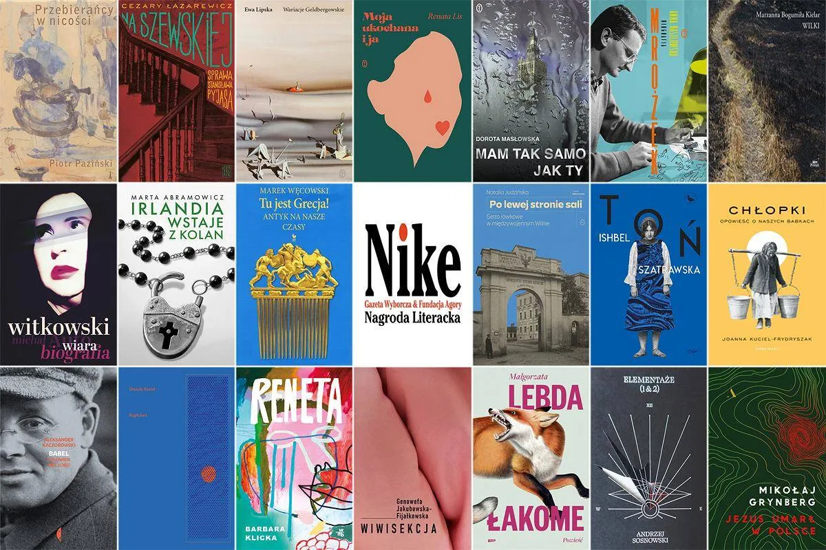 polskie książki proza wsp&oacute;łczesna okładki nagroda nike