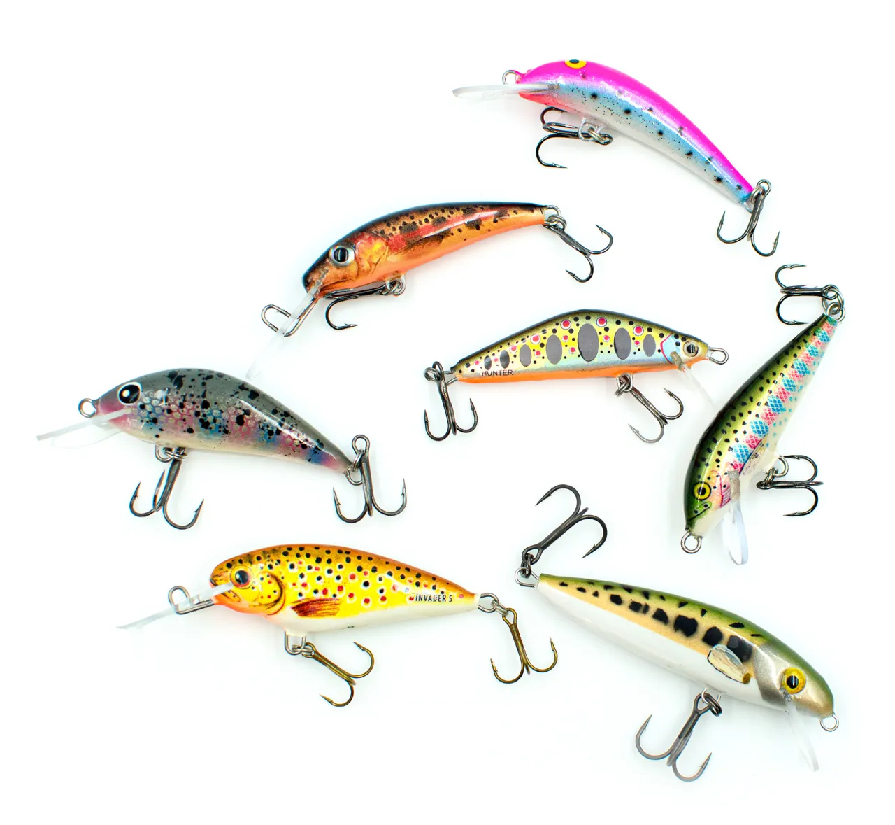 r&oacute;żne typy wobler&oacute;w na pstrąga