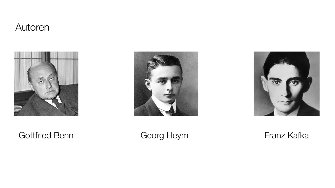 Expressionismus Dichter Portr&auml;ts