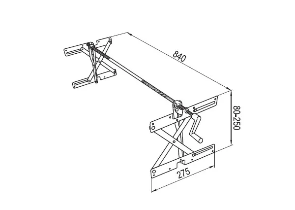 mechanizm podnoszenia ławy nożycowy