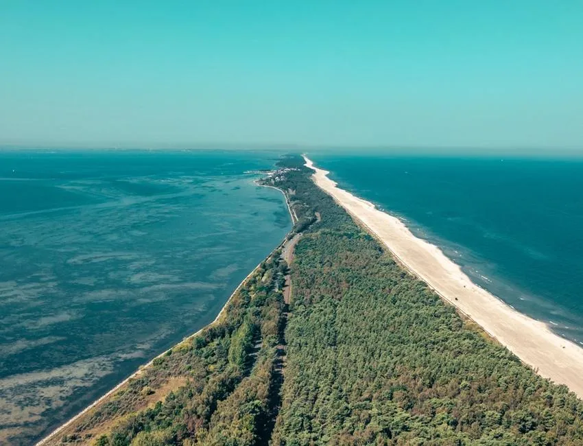 ścieżka rowerowa na półwyspie helskim widoki
