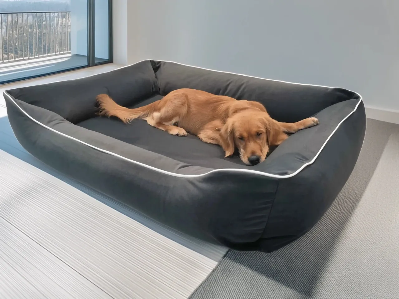 kanapa z pokrowcem ochronnym dla psa