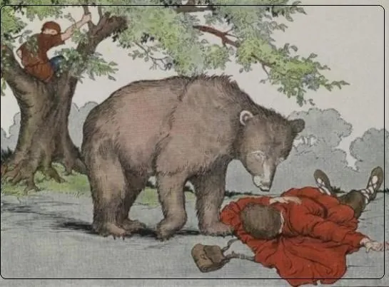 Przyjaciele Mickiewicz ilustracja niedźwiedź Leszek Mieszko