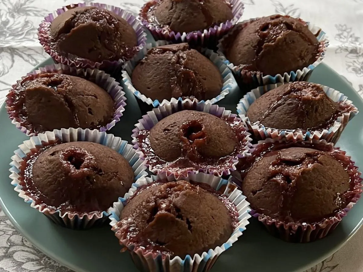 pękające babeczki wulkan