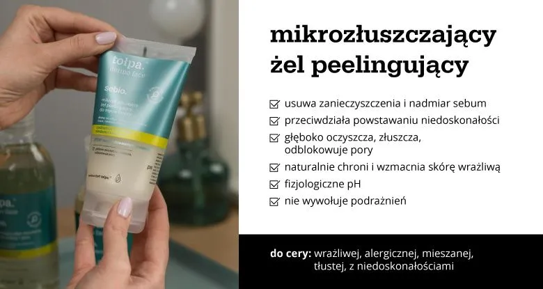 przyczyny tłustej cery infografika