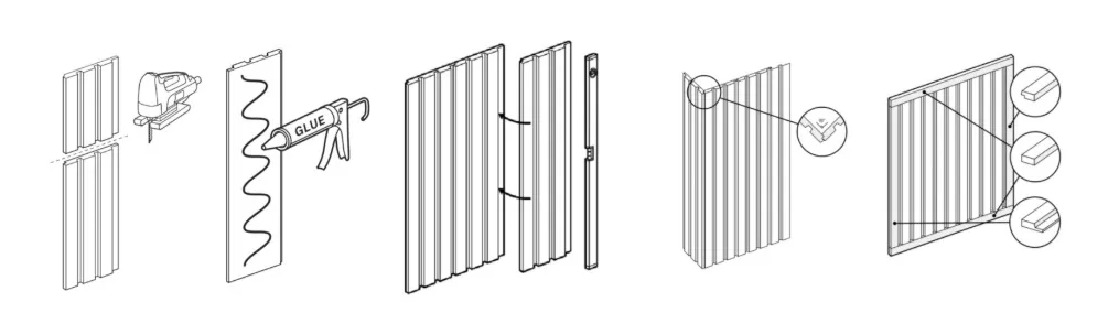 poprawny montaż lameli pion poziom