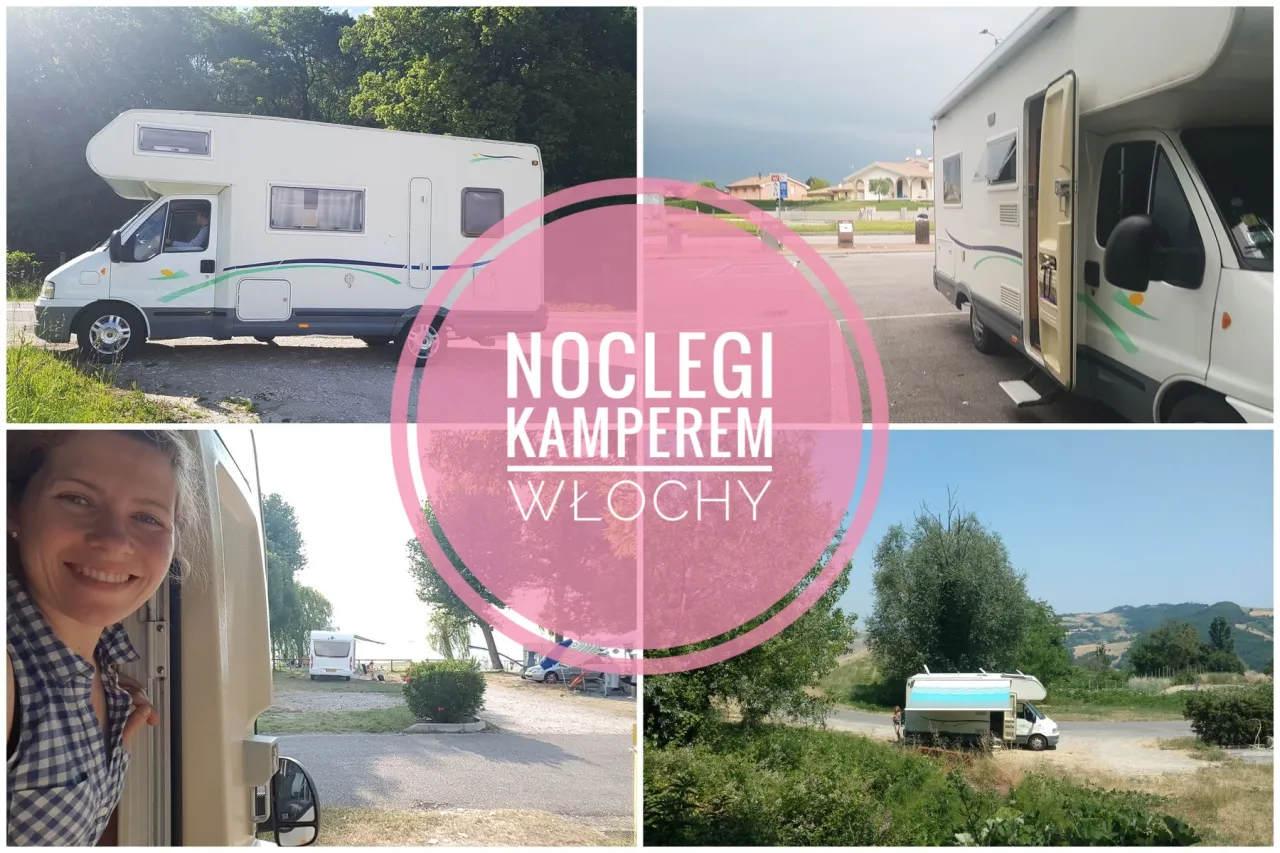 Uśmiechnięta kobieta w kamperze we Włoszech. Podr&oacute;ż kamperem po Włoszech to przygoda!