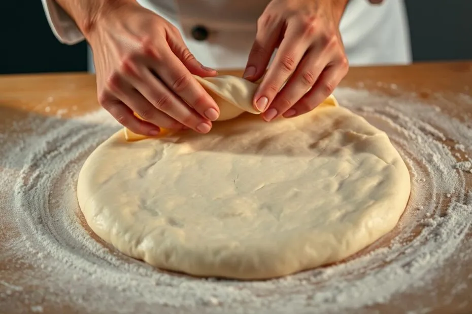 rozciąganie ciasta na pizzę ręcznie krok po kroku