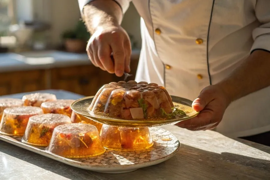 przygotowywanie galaretki w kuchni