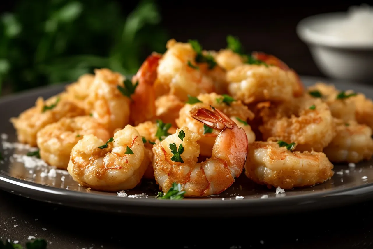 krewetki z czosnkiem i natką pietruszki
