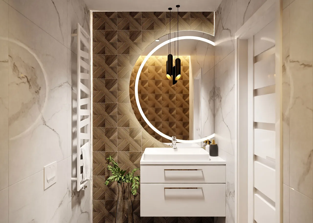 Por&oacute;wnanie luster okrągłych i prostokątnych w łazience