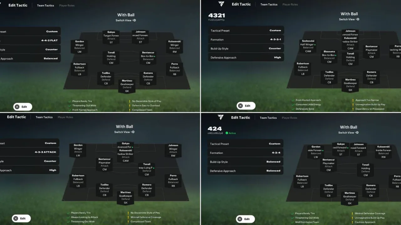 EA Sports FC 4-4-2 formation tactics