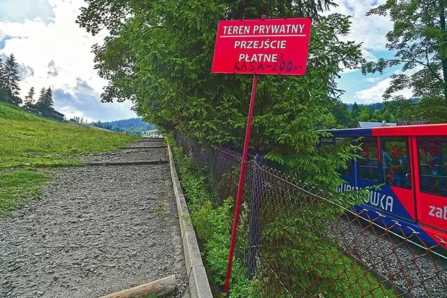 prywatny bus Gubałówka Zakopane tabliczka