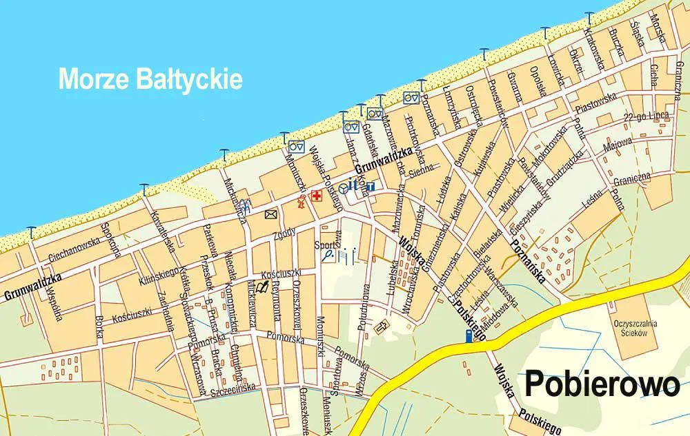 Hotel Gołębiewski Pobierowo mapa dojazdu