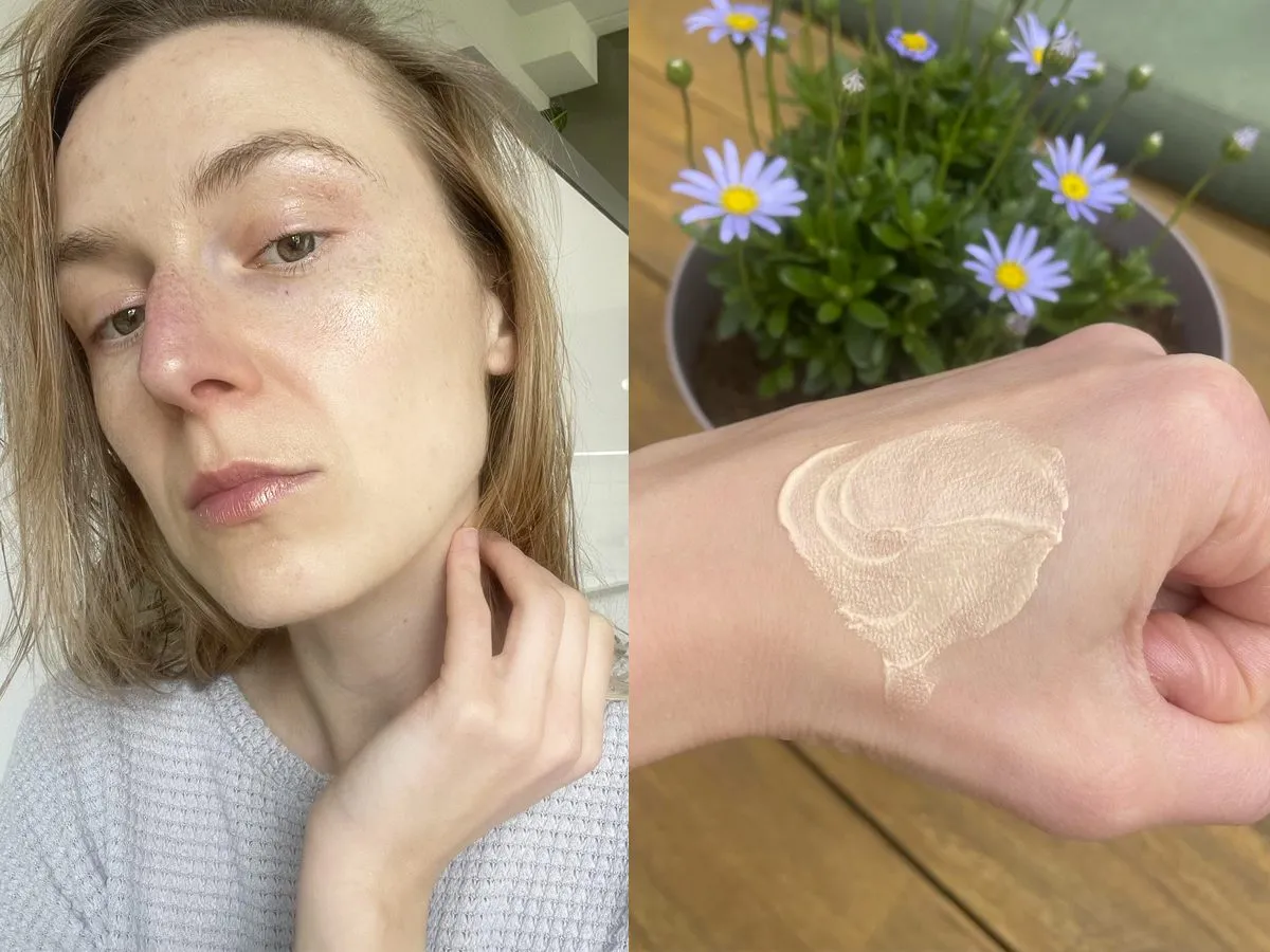 Kobieta z promienną cerą, efekt glow