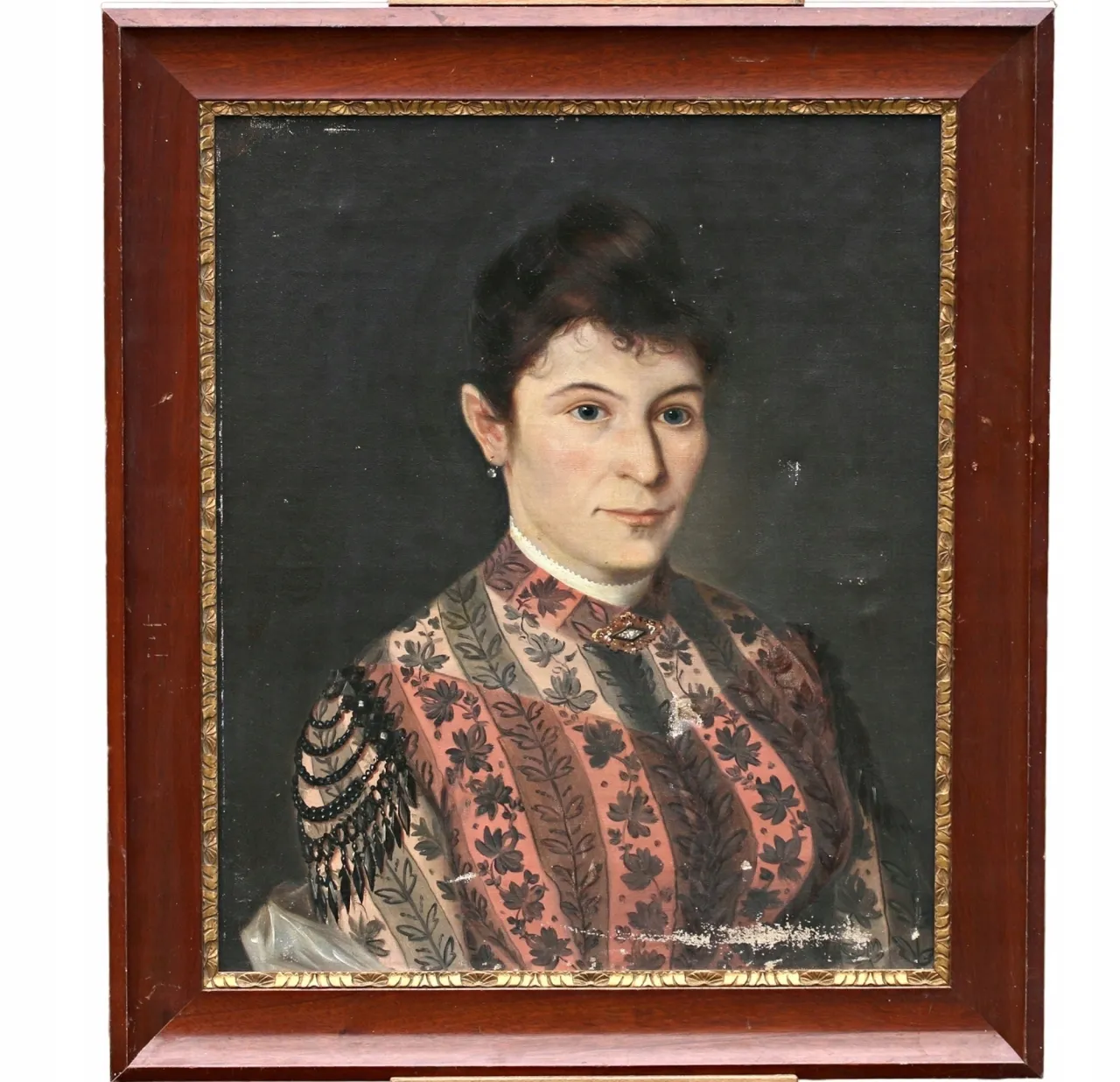 portret XIX-wiecznego dżentelmena starającego się o względy damy