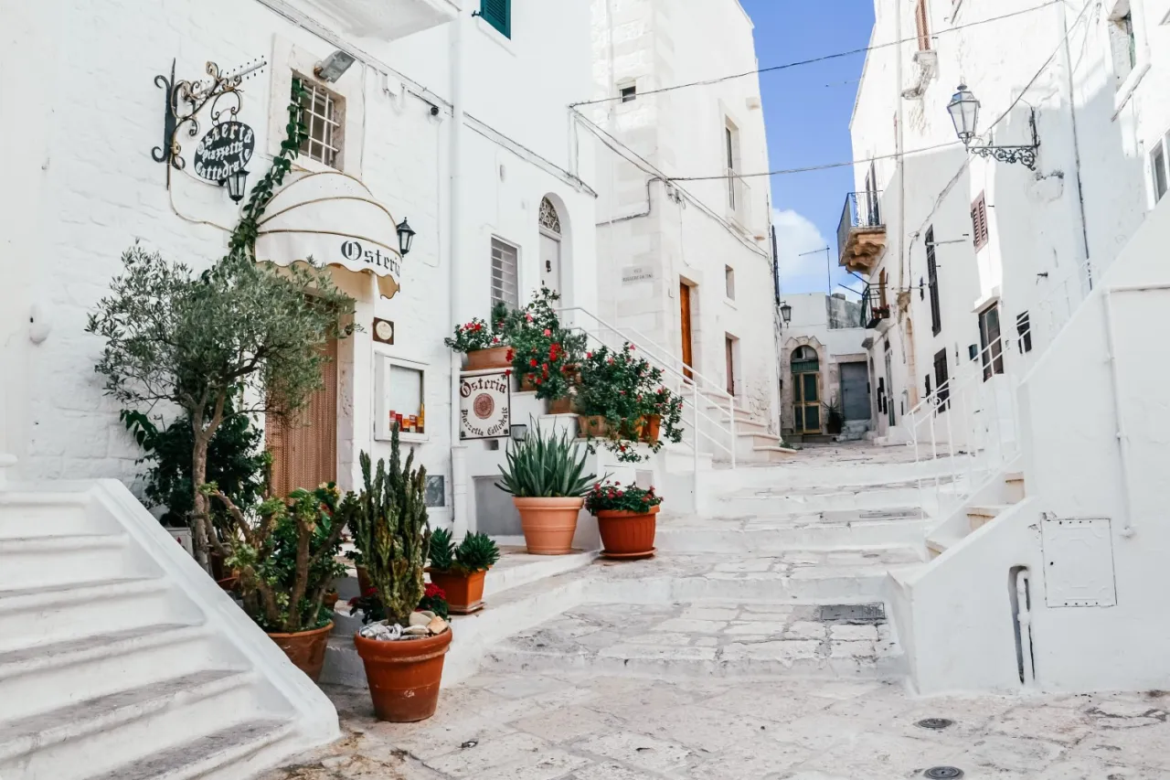 Ostuni białe miasteczko Apulia