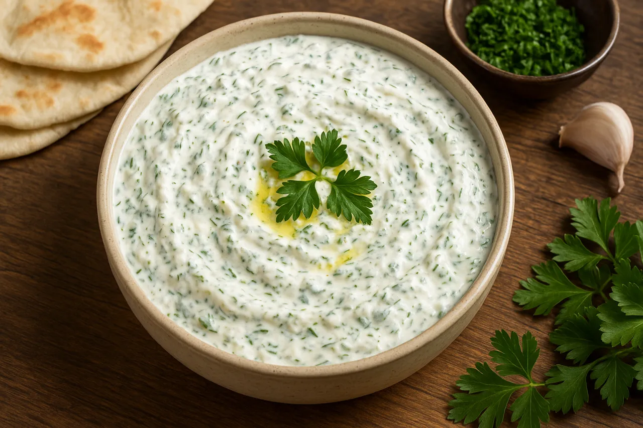 przyprawy i zioła do sosu jogurtowego
