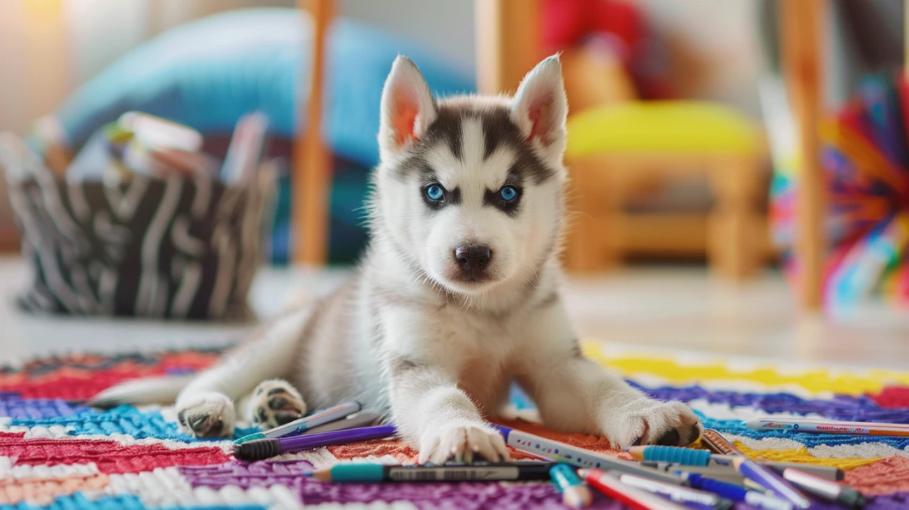 Zdjęcie Darmowa kolorowanka z psem rasy husky do wydruku dla miłośników zwierząt