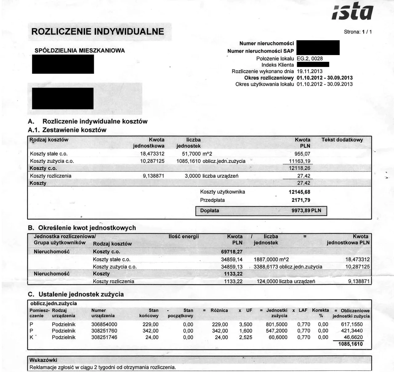 Zdjęcie Rozliczenie CO w spółdzielni: jak zrozumieć rachunek i reklamować błędy?