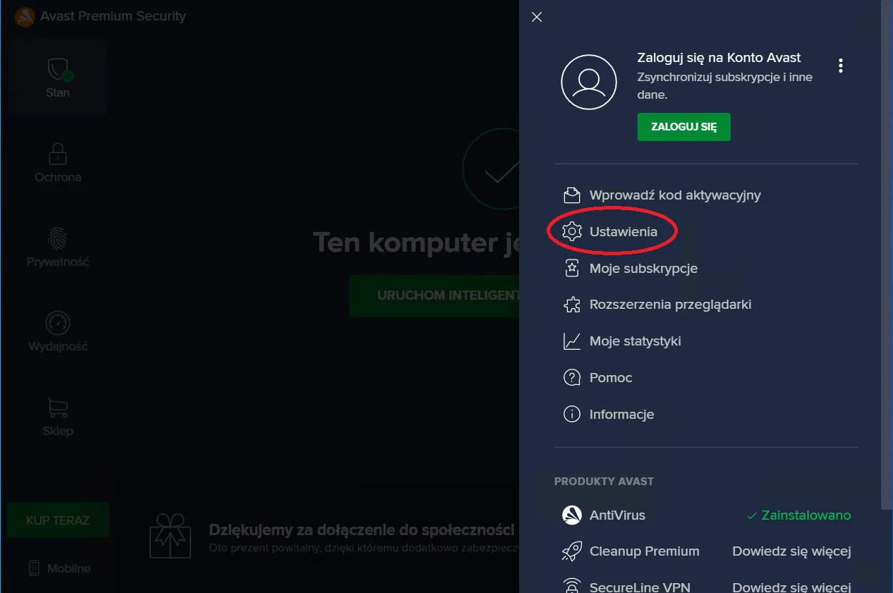 Zdjęcie Jak wyłączyć antywirusa Windows 10 Avast i uniknąć zagrożeń bezpieczeństwa