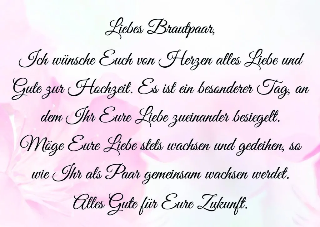 Moderne Hochzeitsgedichte Beispiele kurz lustig tiefgr&uuml;ndig