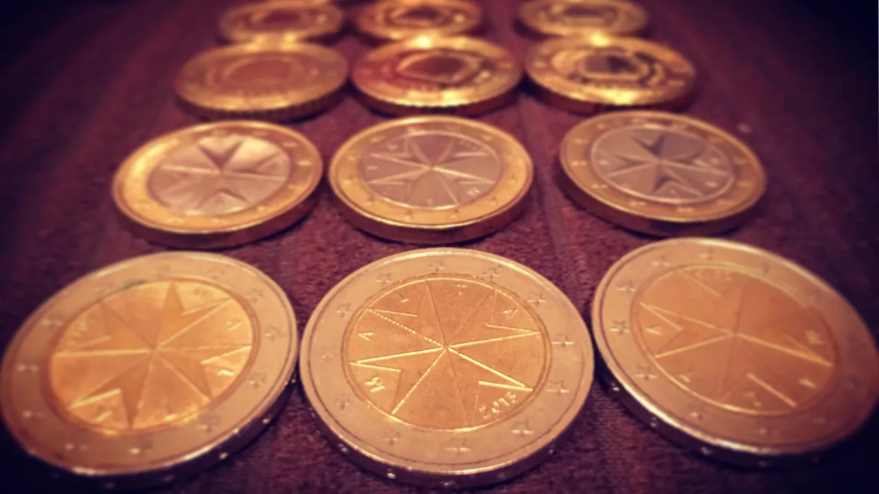 Monety euro z Malty, z symbolem Gwiazdy. Malta jaka waluta? Euro.