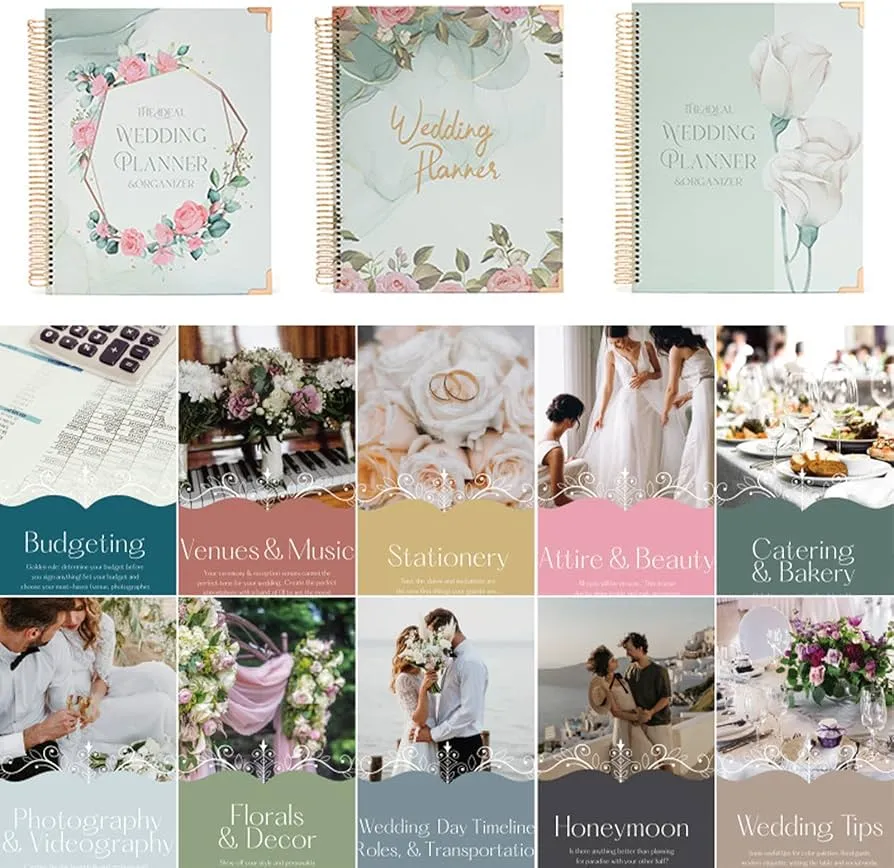 para planująca ślub z kalendarzem i notatkami