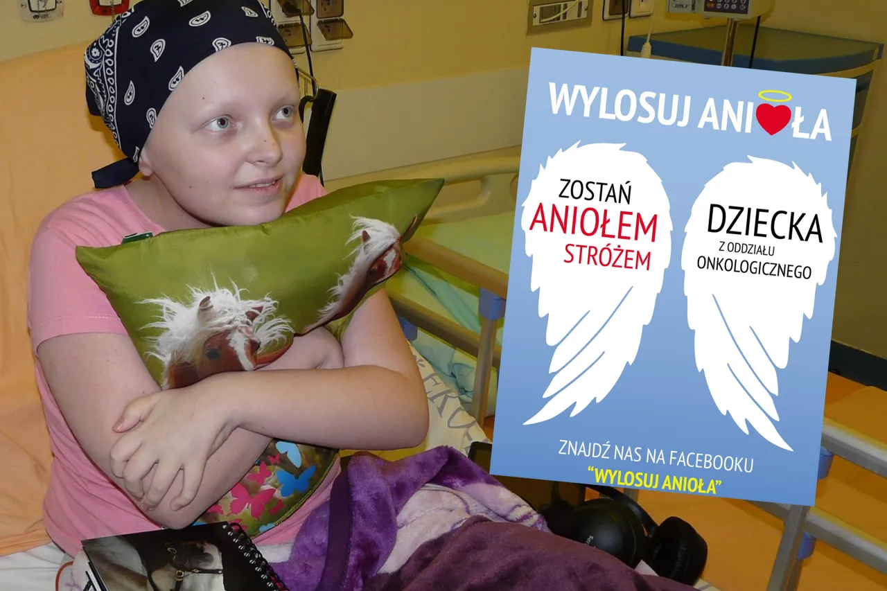 dziecko dostaje kartkę uśmiechnięte szpital