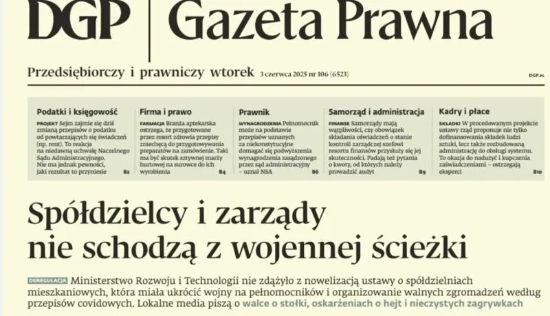 Nowelizacja ustawy o sp&oacute;łdzielniach mieszkaniowych 2026