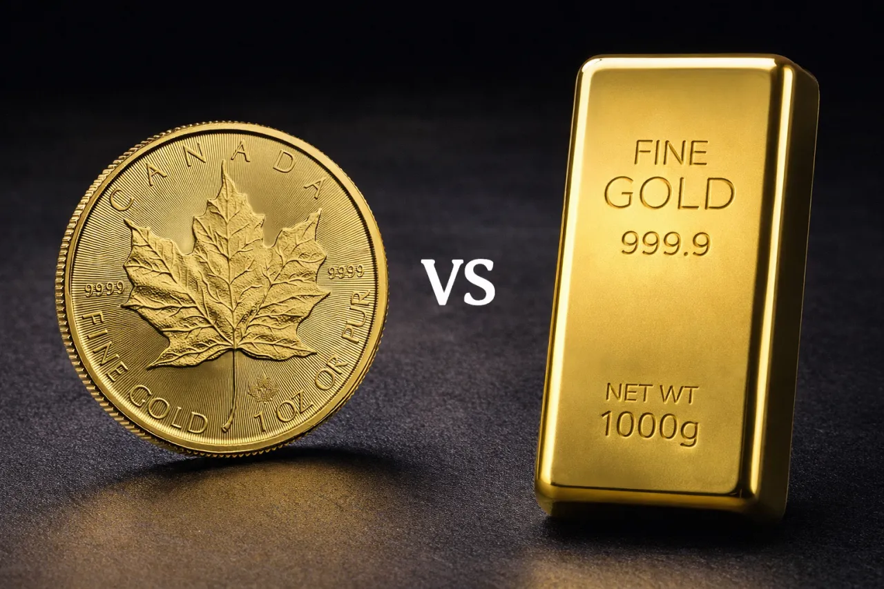 r&oacute;żnica sztabka złota bita odlewana