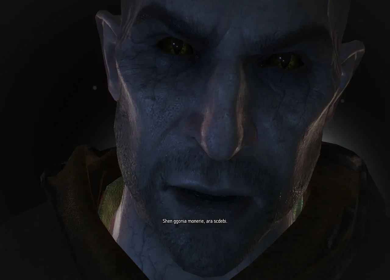 Złowieszczy potw&oacute;r o ż&oacute;łtych oczach, z wyrazem twarzy sugerującym zagadkę o dima.