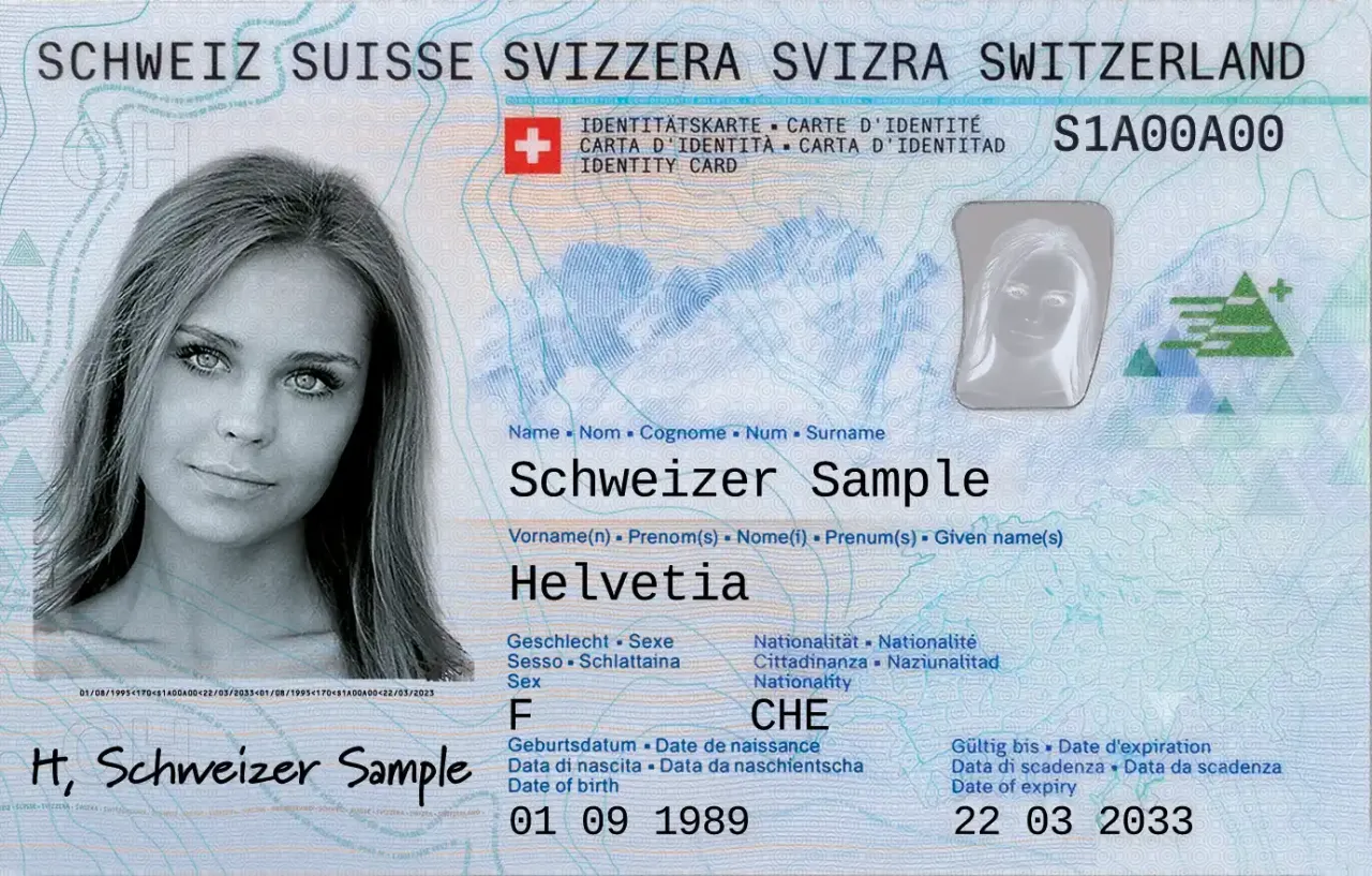 dowód osobisty i paszport Szwajcaria