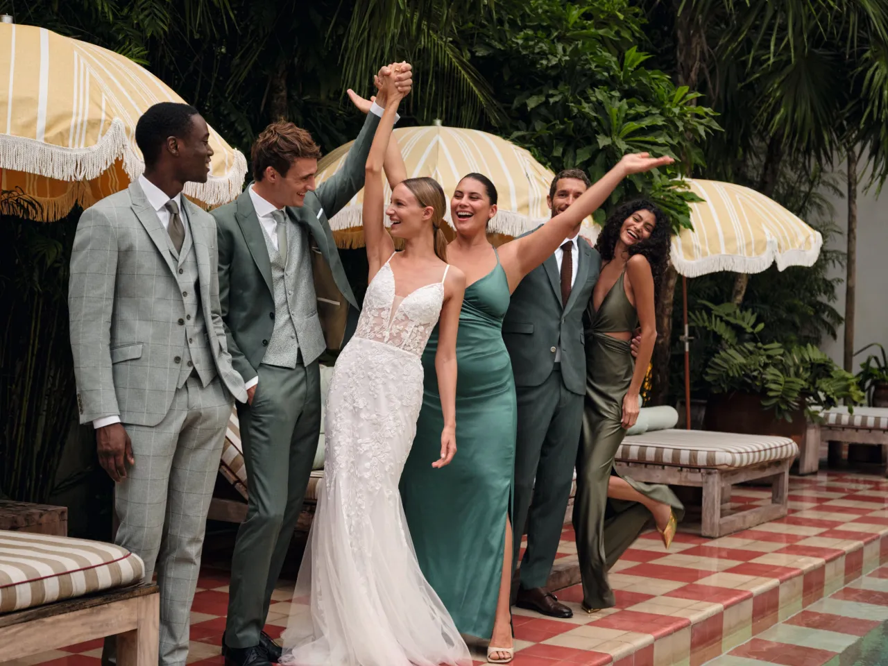 Elegancki garnitur męski na wesele, męska stylizacja ślubna