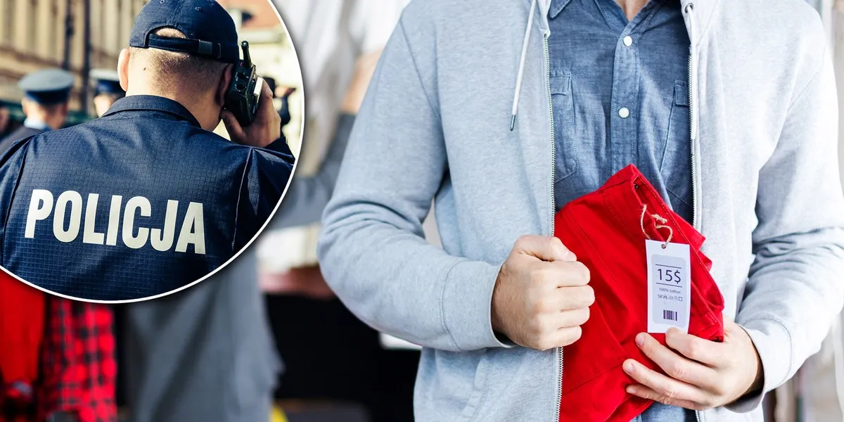 policja z dzieckiem sklep kradzież