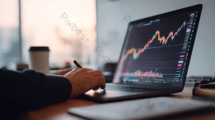 osoba analizująca dokumenty finansowe na laptopie