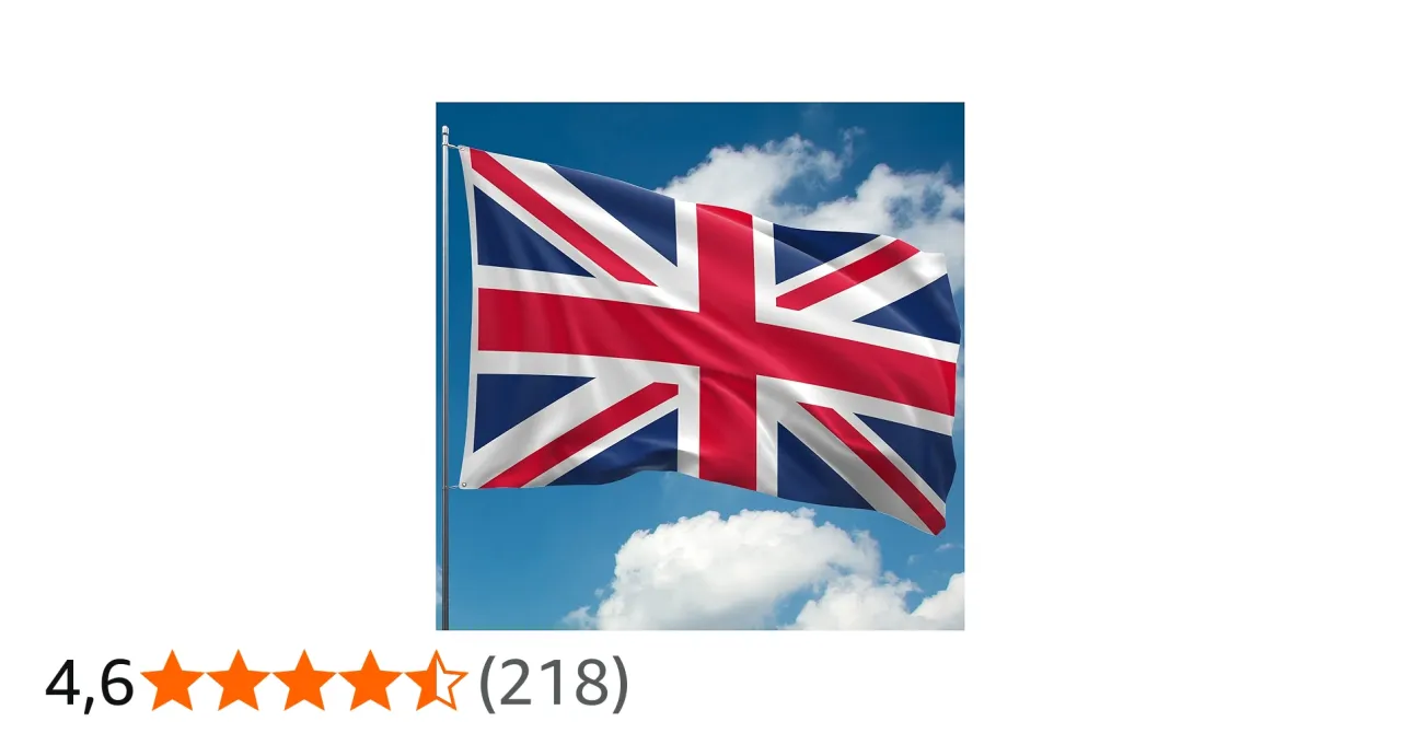 Flaga Anglii i flaga Union Jack obok siebie