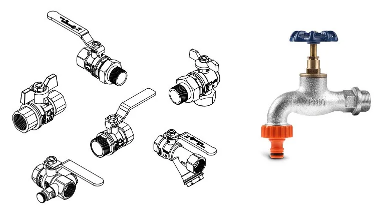 rodzaje zawor&oacute;w do pralki kulowy grzybkowy kątowy