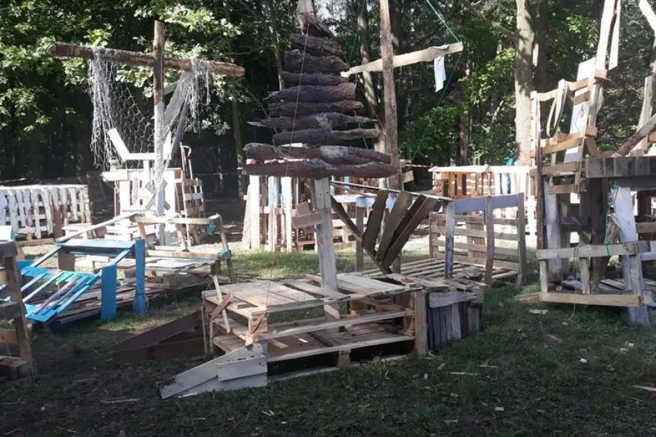 kreatywny plac zabaw z palet inspiracje