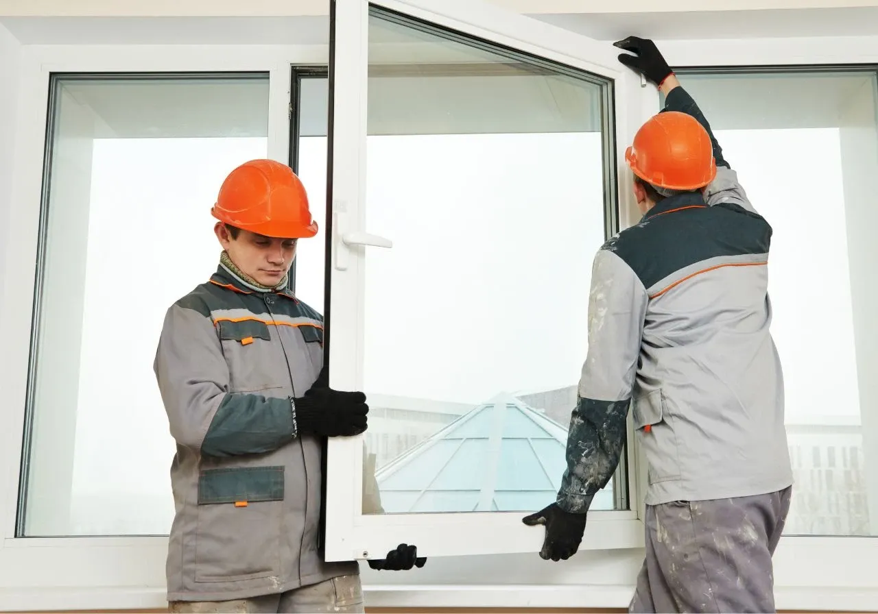 Montaż okien w budownictwie, ekipa montażowa okna