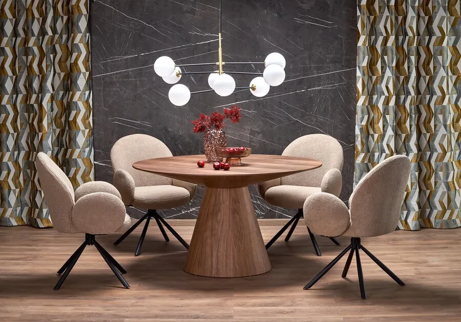 Krzesła welurowe boucle do salonu