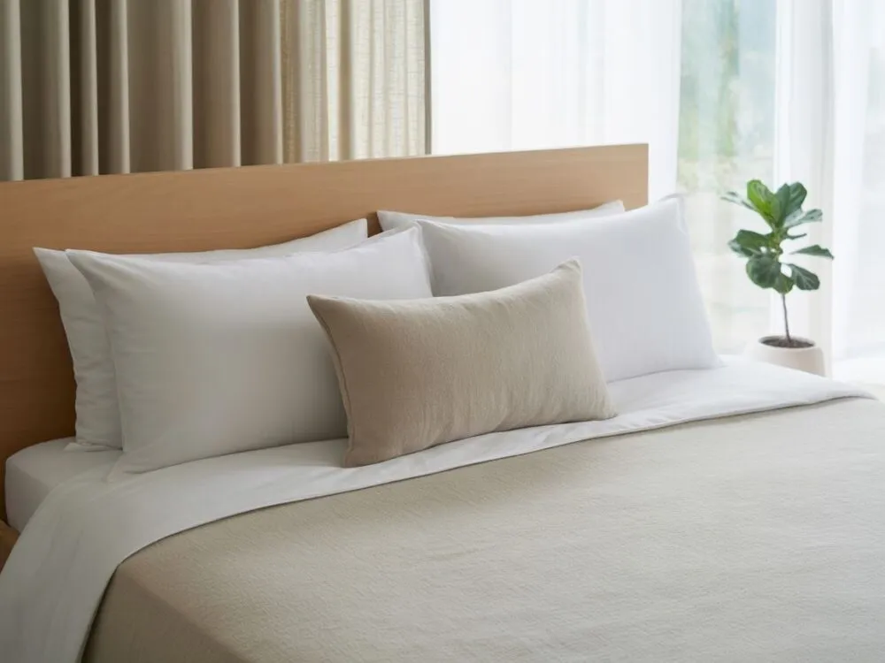 przykłady układania poduszek na ł&oacute;żku schematy