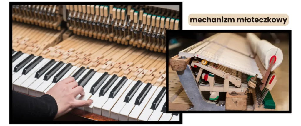 pianino cyfrowe klawiatura ważona mechanizm młoteczkowy