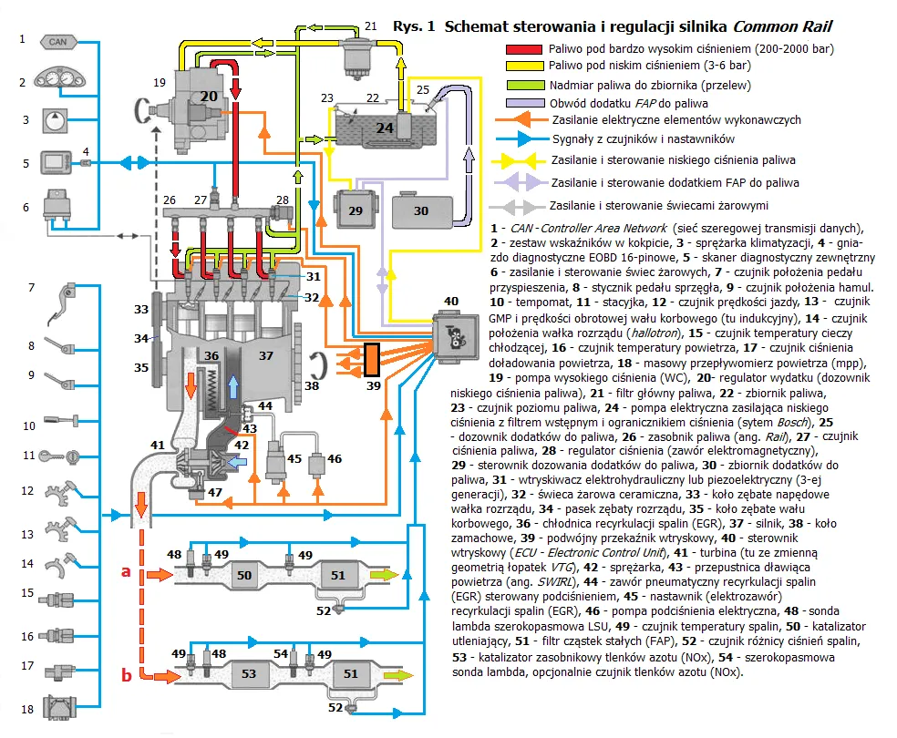 schemat działania ecu w samochodzie czujniki wykonawcze
