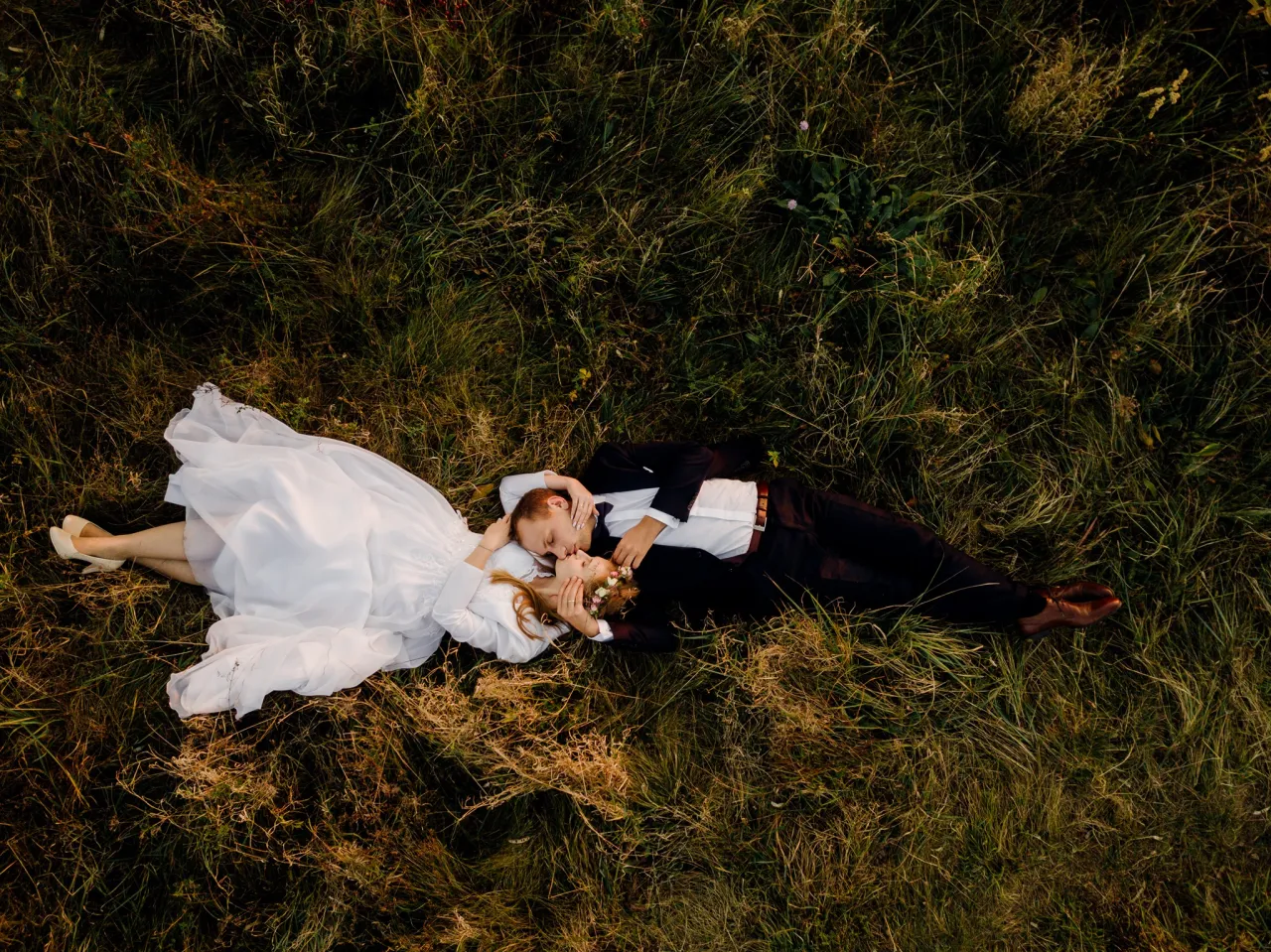 sesja narzeczeńska plener ślubny dron