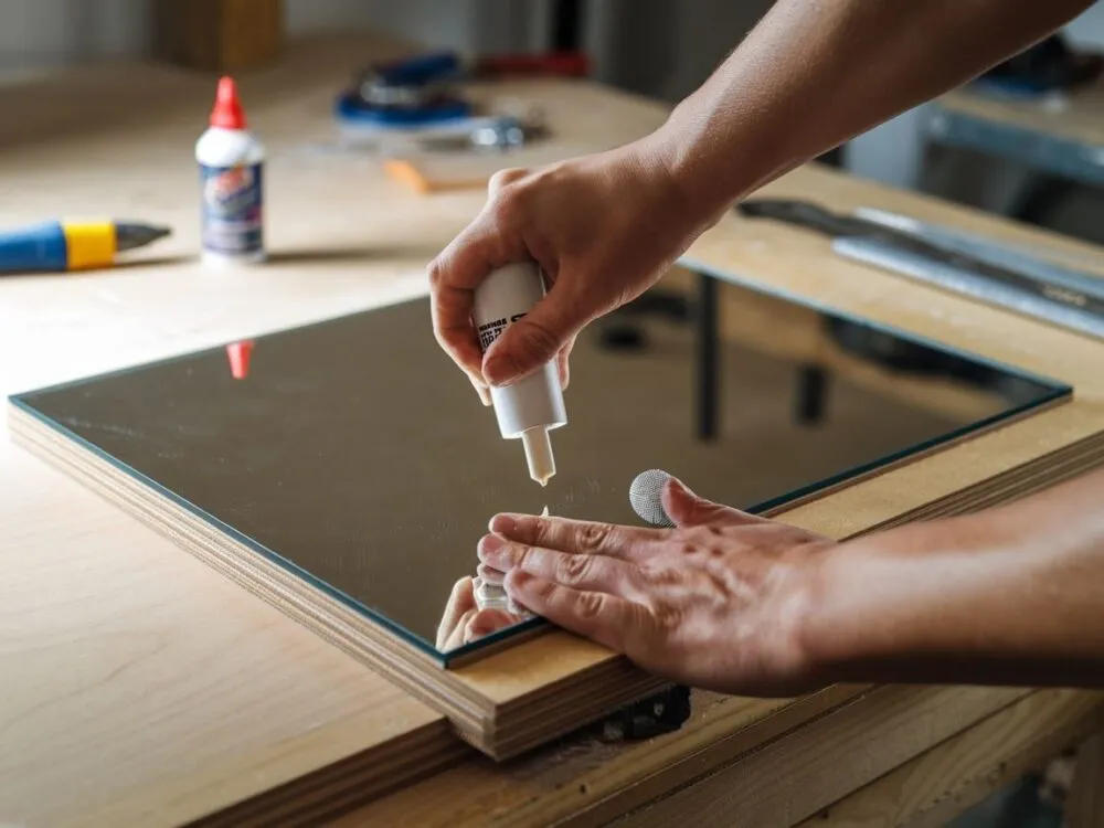 Odtłuszczanie płyty meblowej przed klejeniem